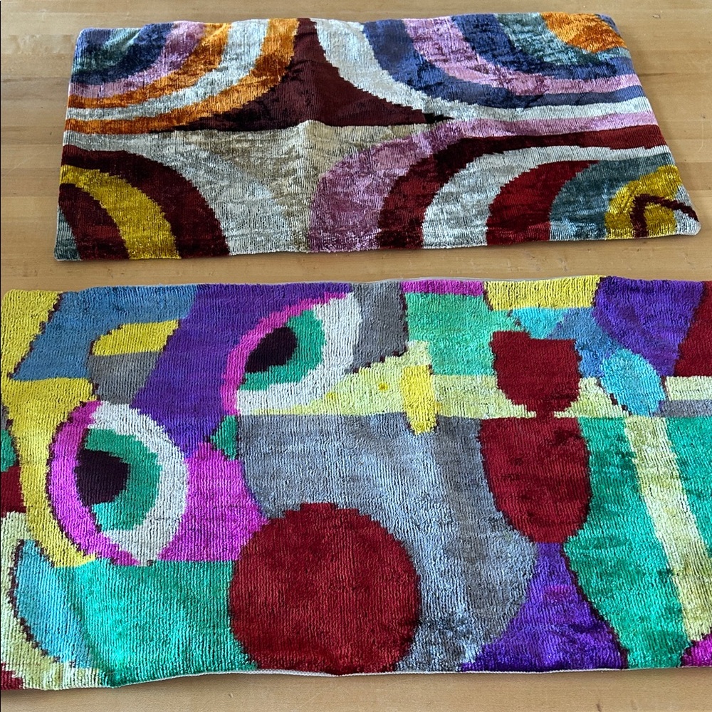 Colorful IKAT Abstract Pattern Pillow Covers NEW